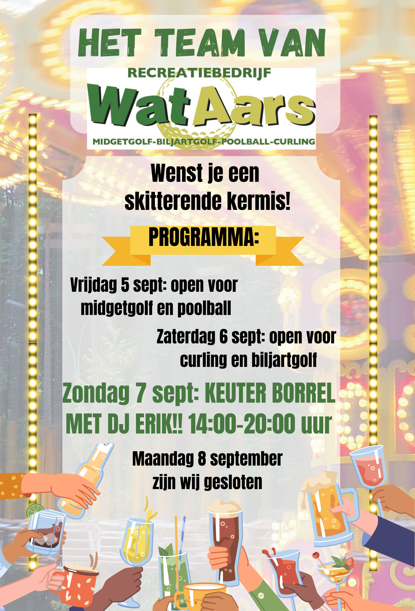 Afbeelding van advertentie keuterkermis in de binding advertentie met aandacht voor kermisborrel